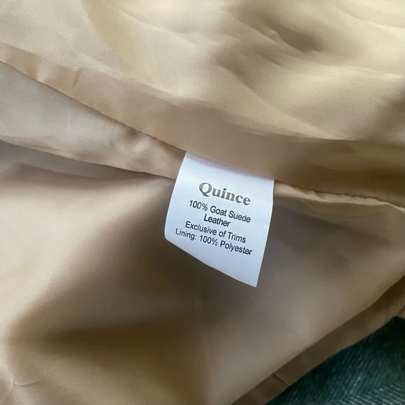 Quince 100% Suede Biker Moto Jacket, Cute! - Picture 6 of 7